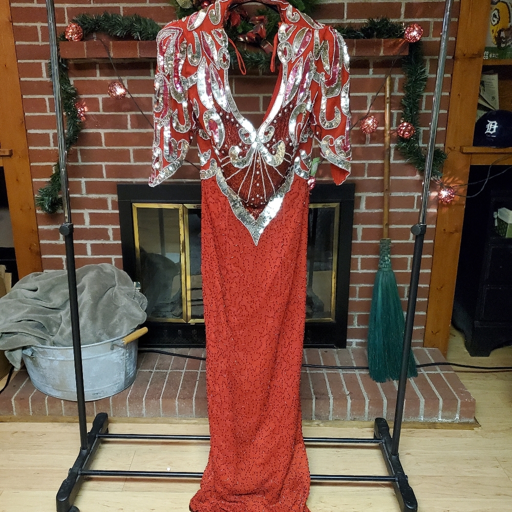 Vintage NWT Party Time 100% Pure Silk Dress Medium